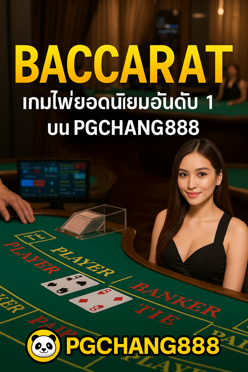 BACCARAT เกมไพ่ยอดนิยมอันดับ 1 บน PGCHANG888 คาสิโนสด