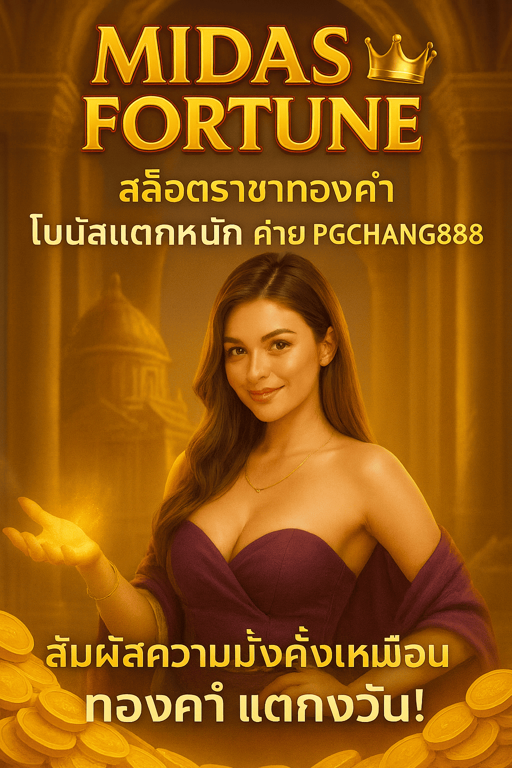 MIDAS FORTUNE สล็อตราชาทองคำ โบนัสแตกหนัก ค่าย PGCHANG888