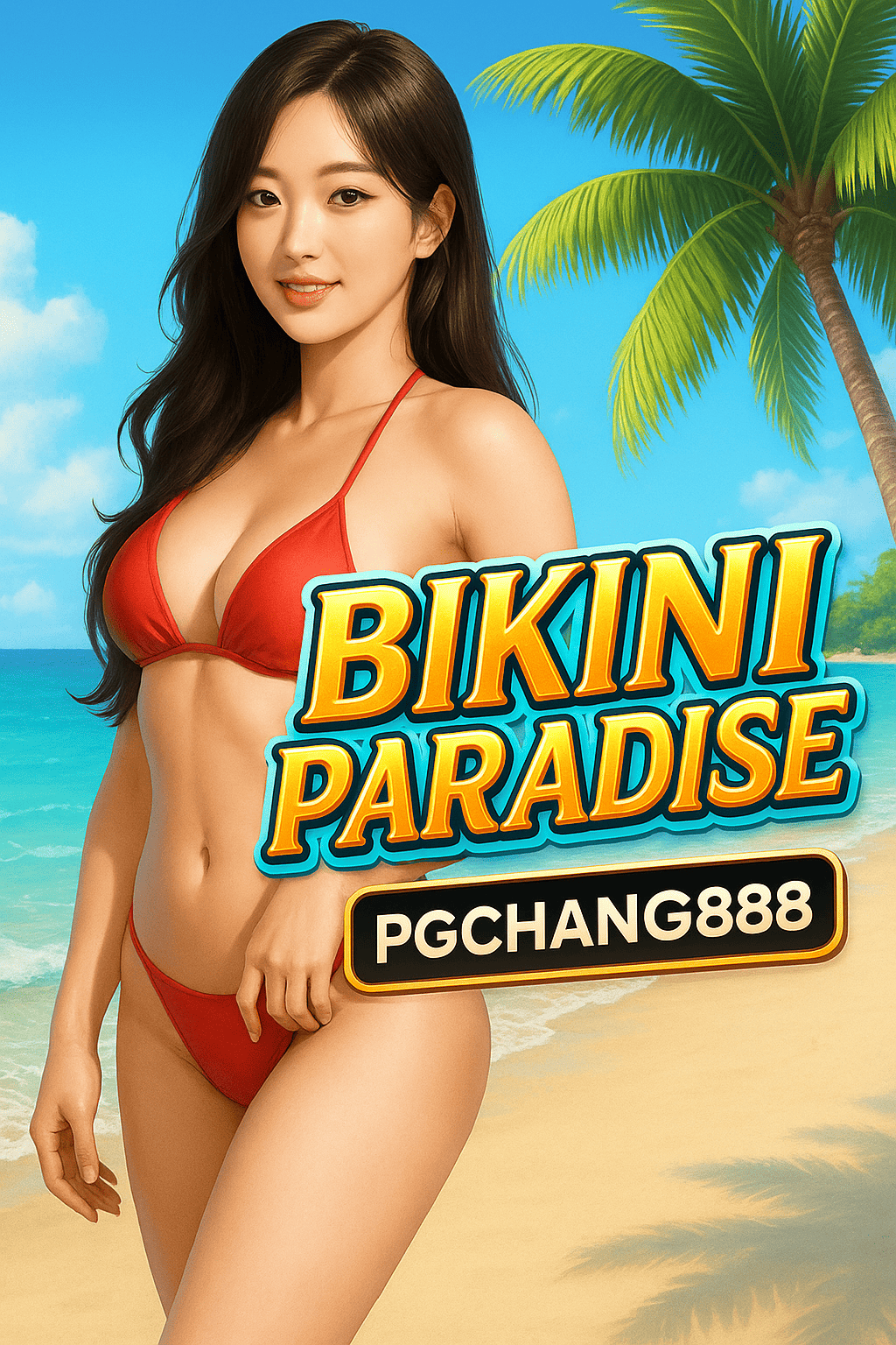 BIKINI PARADISE PGCHANG888 เกมสล็อตสวรรค์ริมทะเล ฮาวาย ธีมสาวบิกินี่สุดสดใส เล่นง่าย โบนัสแตกบ่อย ปี 2025