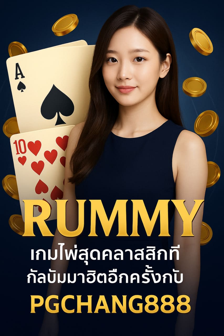 RUMMY เกมไพ่สุดคลาสสิกที่กลับมาฮิตอีกครั้งกับ PGCHANG888